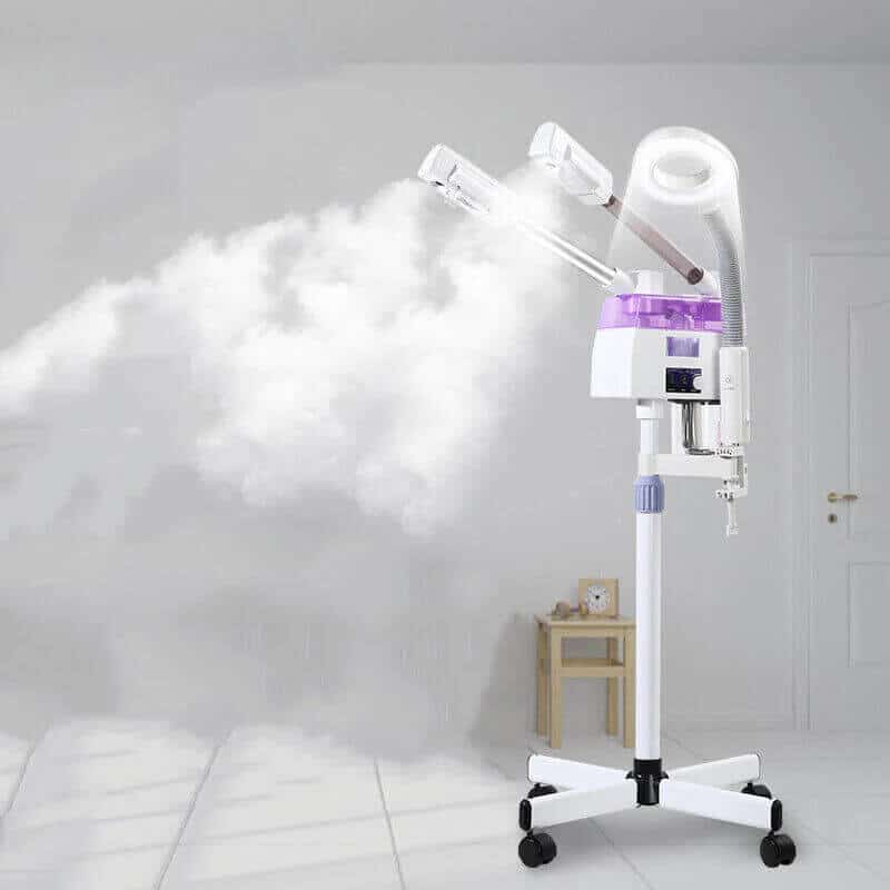 Hot and Cold Facial Steamer with Magnifying LED Lamp