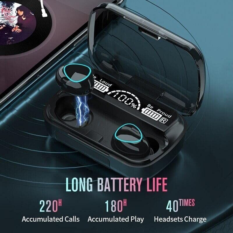 M10 BT Wireless Earbuds V5.3 Earphone with Power Bank Charging Case